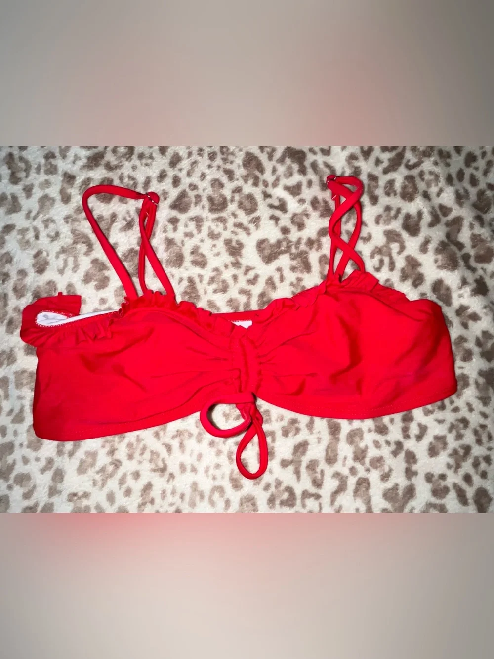 Women’s Red Bikini Top - Bright Red Swimwear